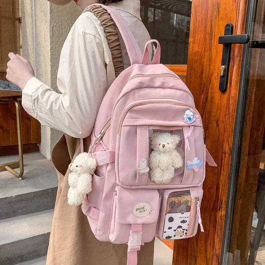 Japanese High School Girls Backpack School Bags For Teenage Girls Multi Pockets New Ka