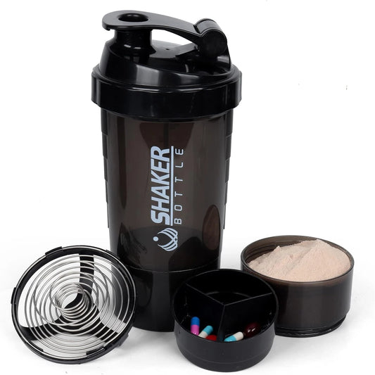 16OZ Protein Shaker Bottles Portable Sports Gym Fitness Water Cup Mixes Powder Shake Cup Leak